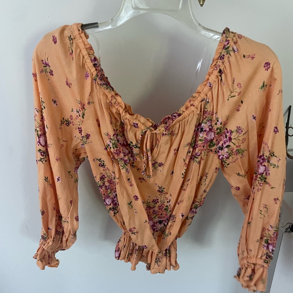 Off the shoulder crop top